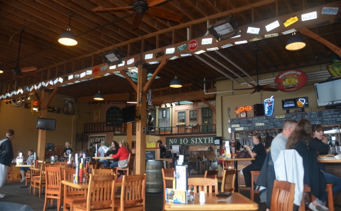 Interior of the Wet Dog Restaurant